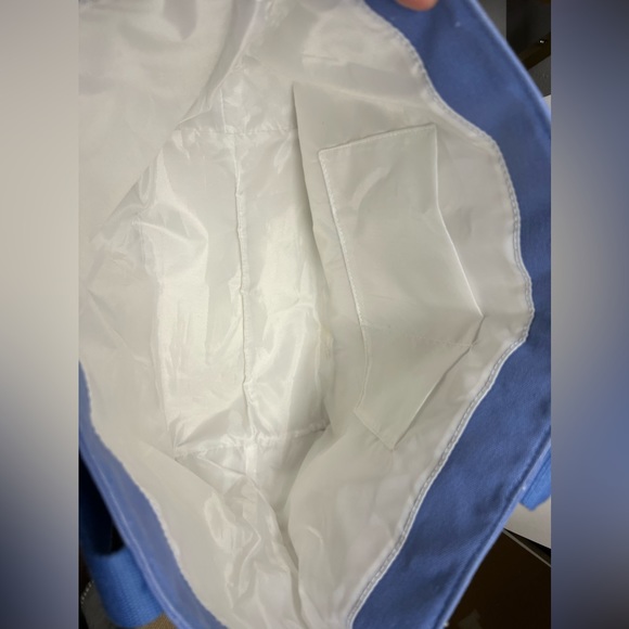 Dolce & Gabanna Blue/White Striped Canvas Tote,nylon lining - Picture 2 of 8